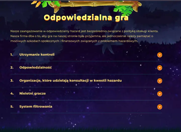 Odpowiedzialny hazard w kasynie Wazamba