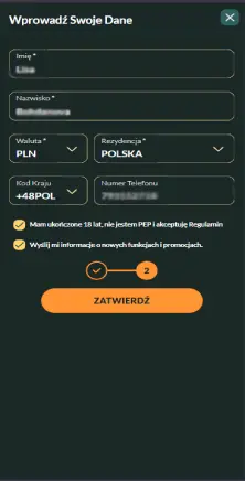 Wprowadź swoje dane logowania Lemon Casino