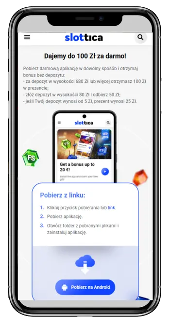 Slottica aplikacja na Androida