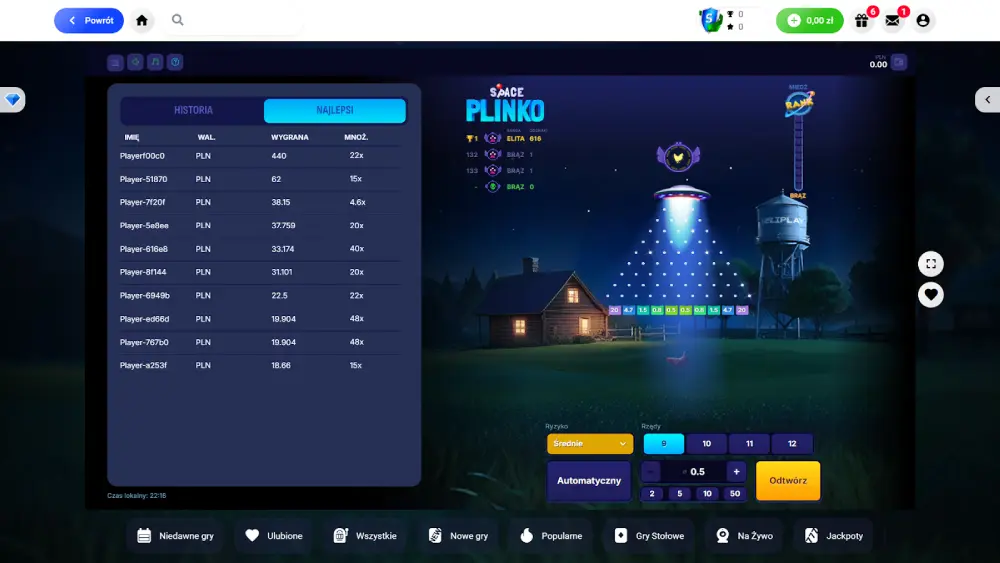 Space Plinko od VeliPlay