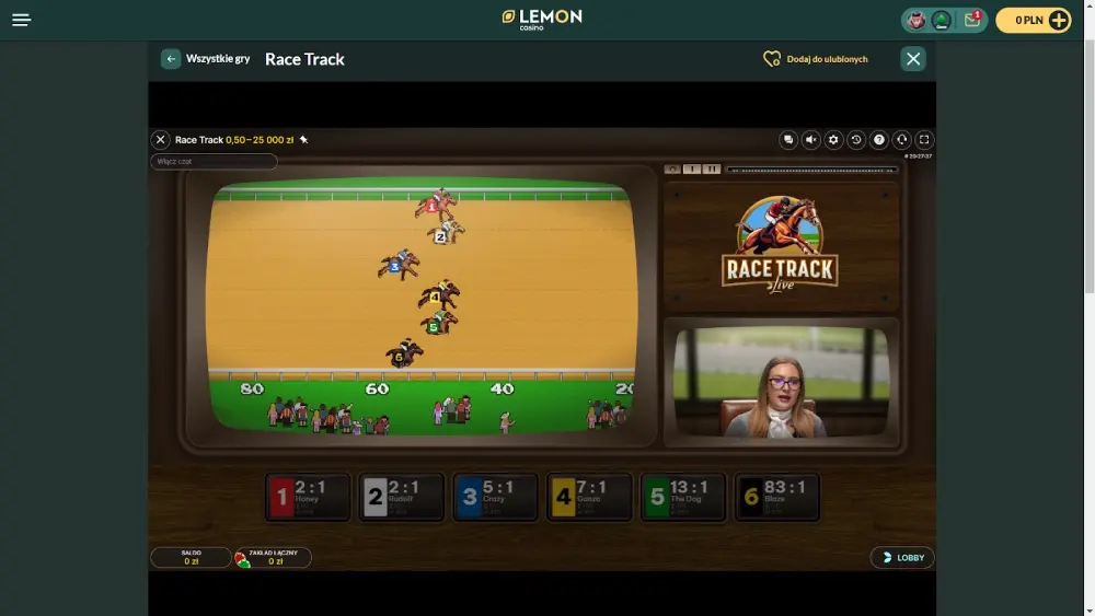 Race Track Live od Evolution