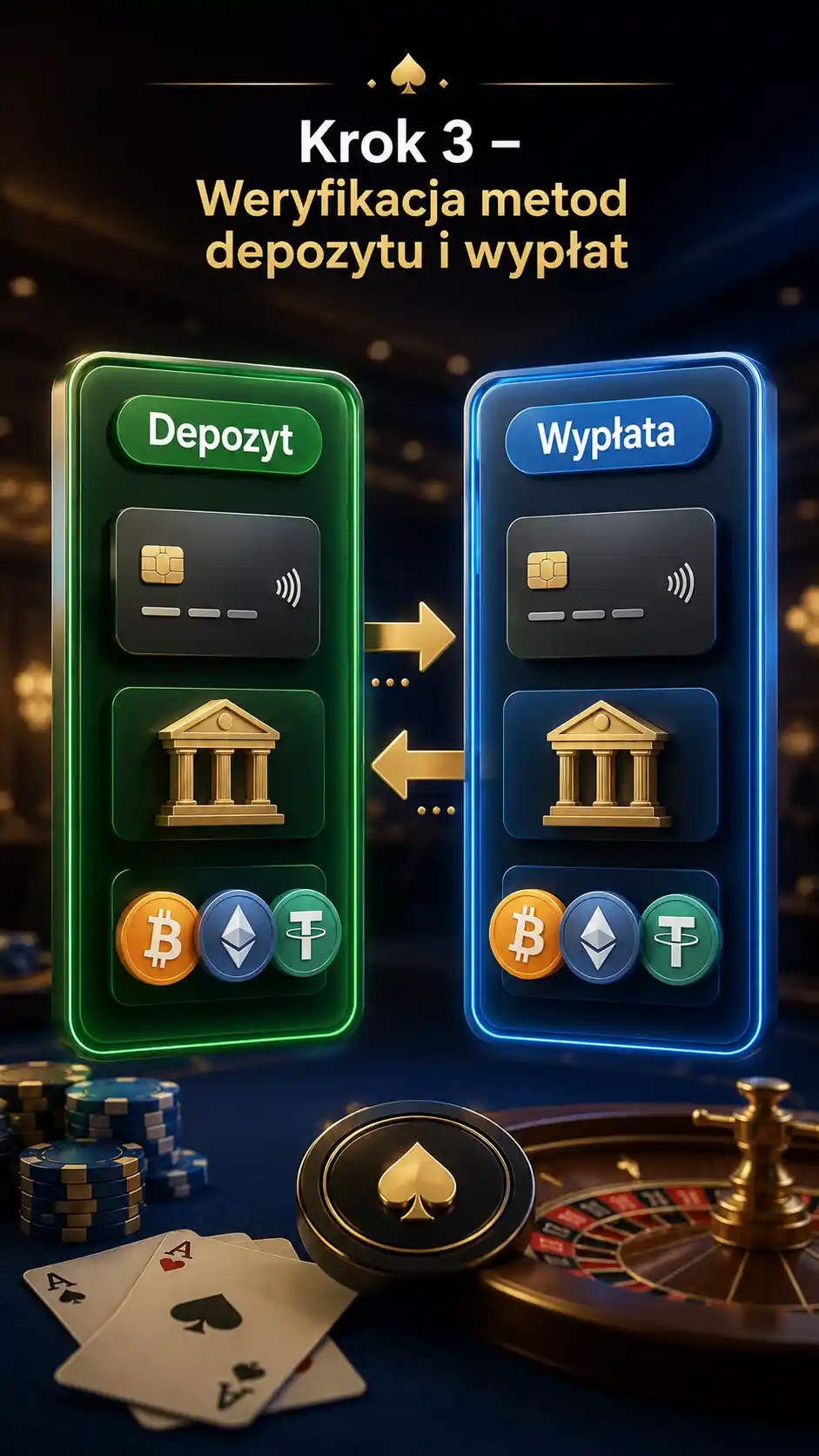 Weryfikacja metod depozytu i wypłat w kasynie online z kartami