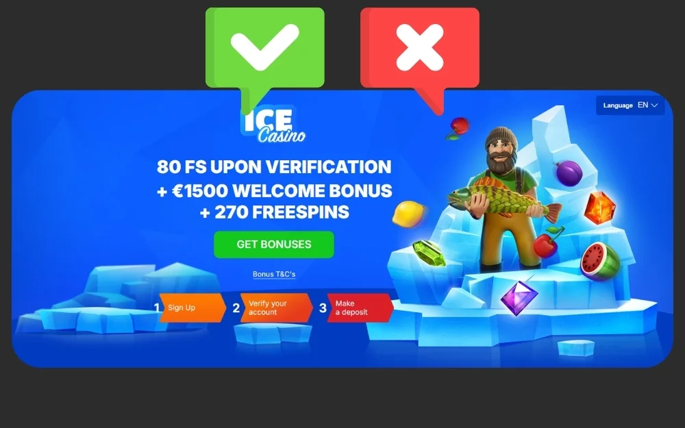 Ice Casino 80 Free Spins Zalety i Wady