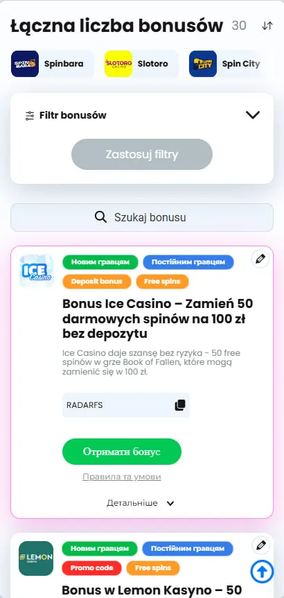 Bonusy kasynowe na urządzeniu mobilnym