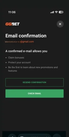 GGBet potwierdzenie numeru telefonu i adresu e-mail