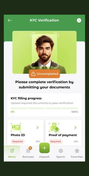 verde casino weryfikacja, potwierdzenie e-maila i telefonu