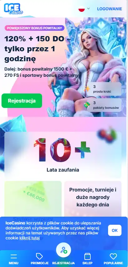 Ice Casino main page